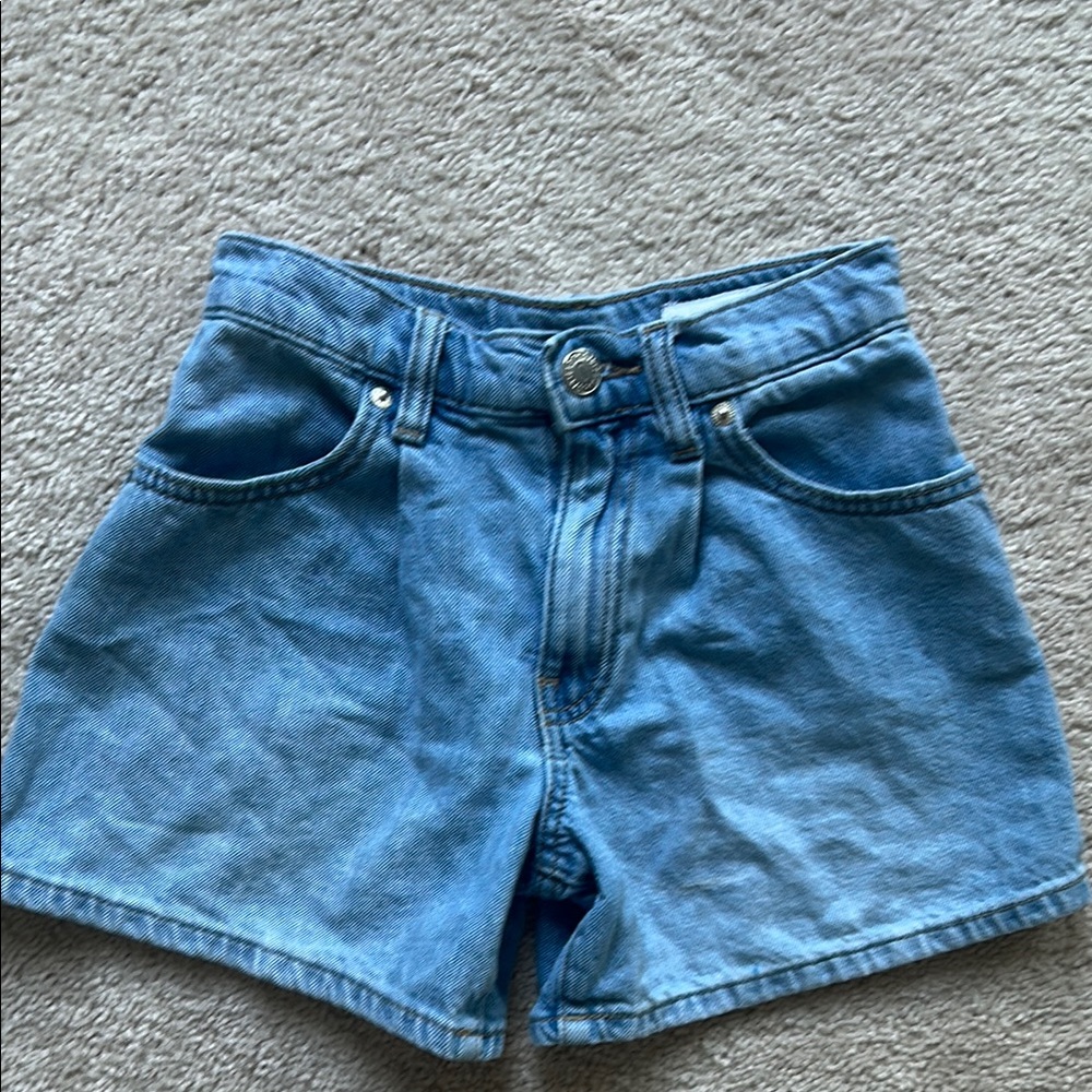 Girls Zara Blue Jean Shorts Relaxed Fit